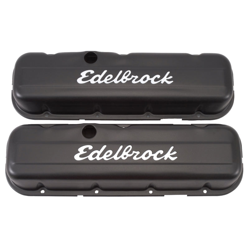 Edelbrock 4483 Valve Cover Signature Series fits Chevrolet 1965 and Later 396-502 V8 Low Black