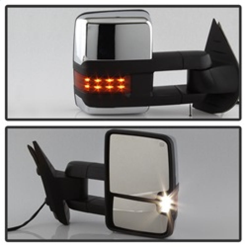 xTune 9936760 fits Chevy Silverado 07-13 Heated Amber LED Signal Mirrors Chrome