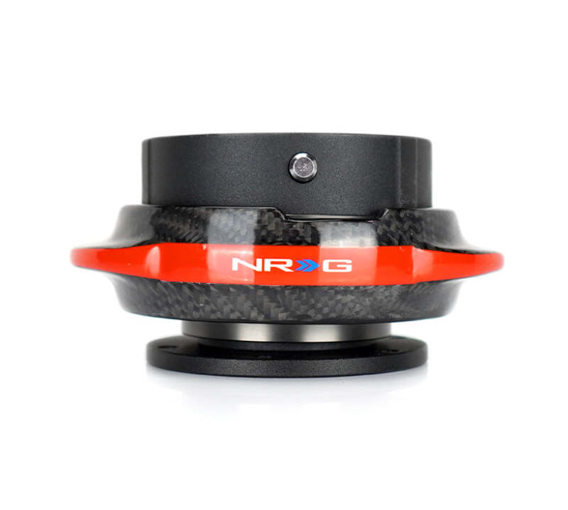 NRG SRK-220BK-CF/RD Quick Release Gen 2.2 - Black Body / Carbon Fiber Red Ring