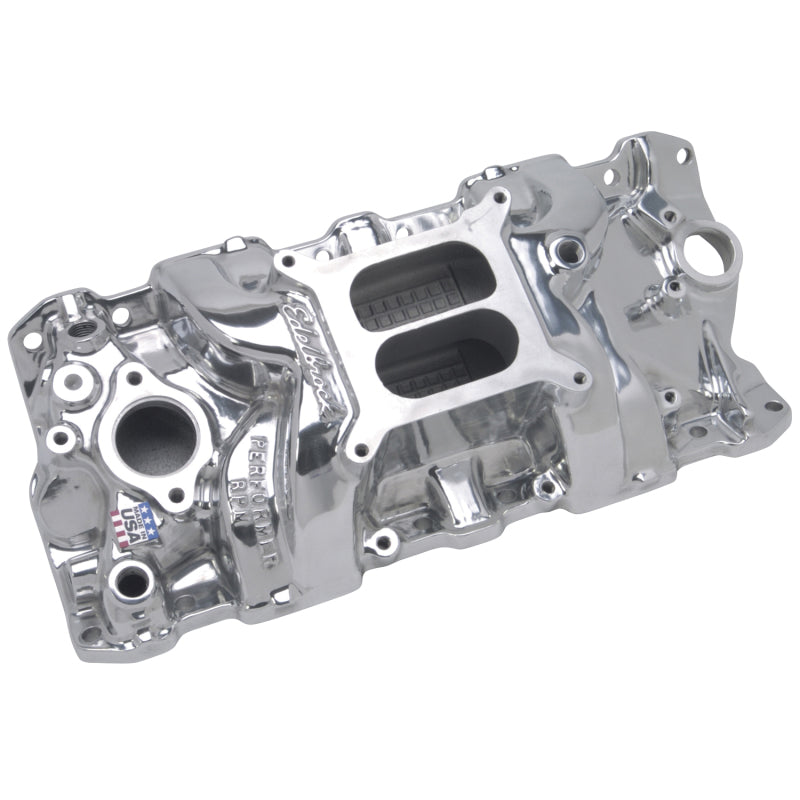 Edelbrock 71011 Perf RPM Manifold Polished