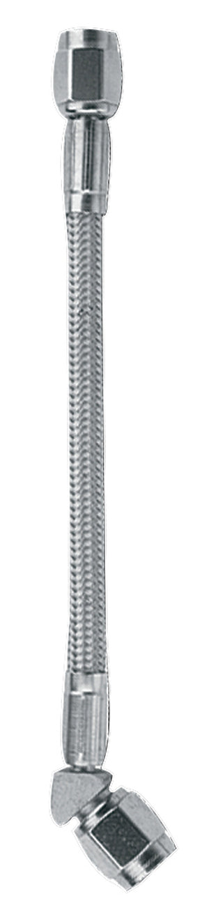 Fragola 341014 -3AN Clear Covered Assembly Straight x 45 Degree 14in