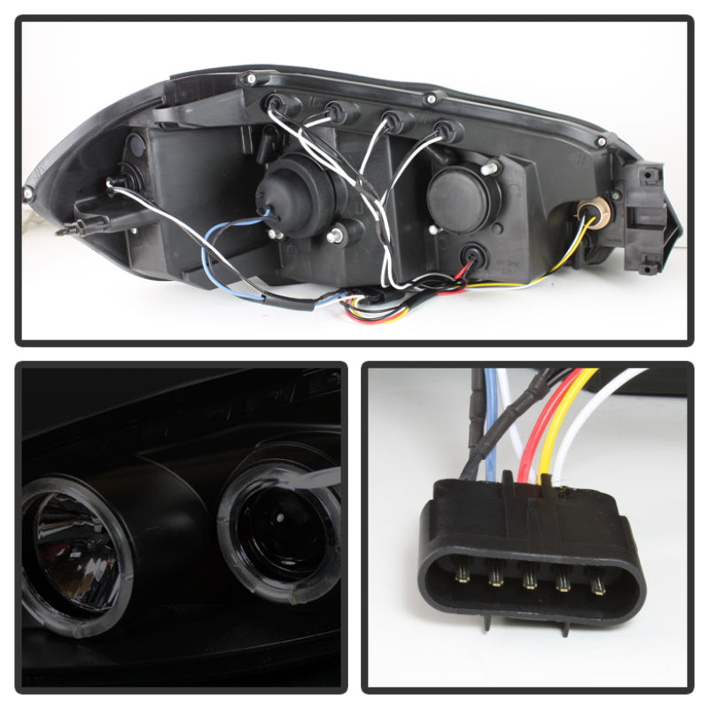 Spyder 5078308 fits Chevy 06-13 Impala Projector Headlights LED Halo LED Blk Sm