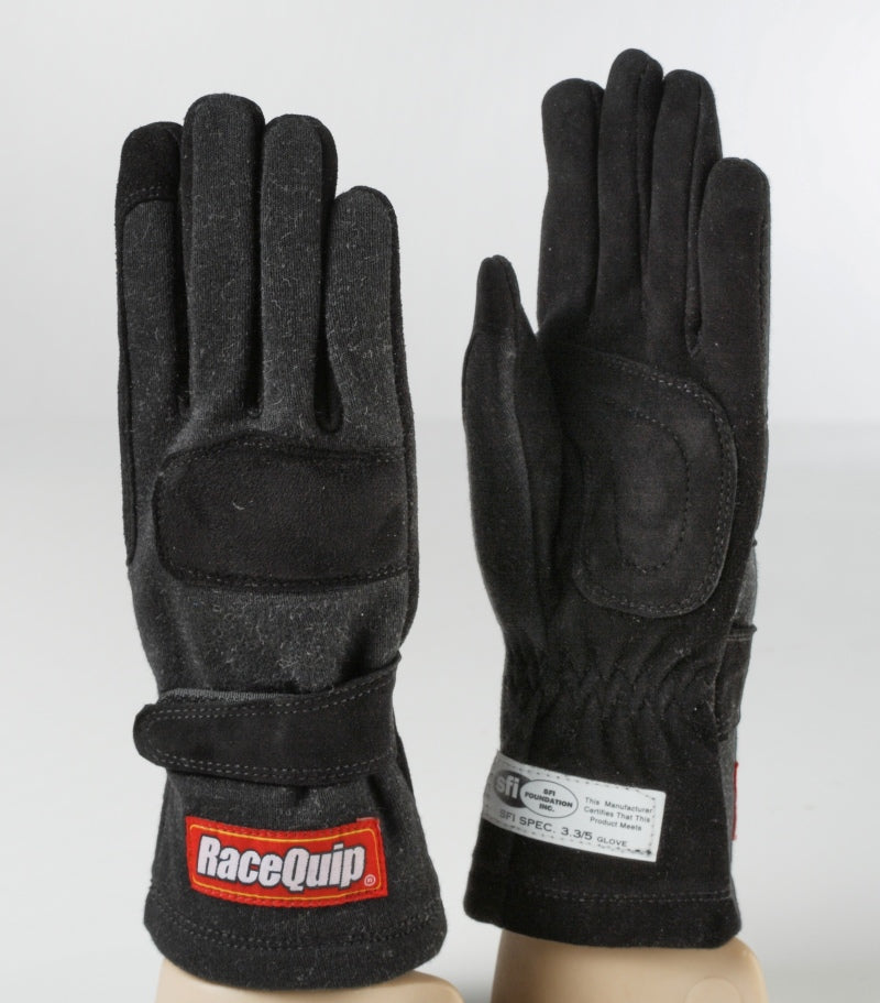 Racequip 3550095 Black 2-Layer SFI-5 Glove Kid - Large K10