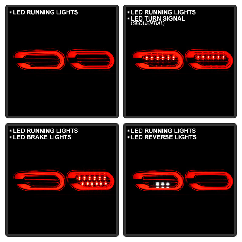 Spyder 5087218 fits Chevy 16-18 Camaro Halogen LED Tail Lights Black ALT-YD-CCA