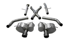 CORSA Performance 21058BLK Corsa 2012-21 fits Jeep Grand Cherokee SRT 2.75in Dual Rear Xtreme Cat-Back Exhaust - Black PVD TipFinish