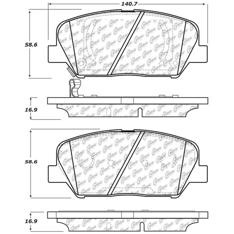 Stoptech 308.1413 11-15 Kia Optima Street Touring Front Brake Pads