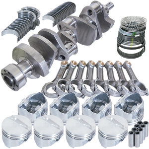 Eagle B13051L06068 fits Chevy 350 1Pc 3.750in Crank 5.700in I-Beam Rod 4.060in Pistons 168 Tooth FP Balanced Assembly