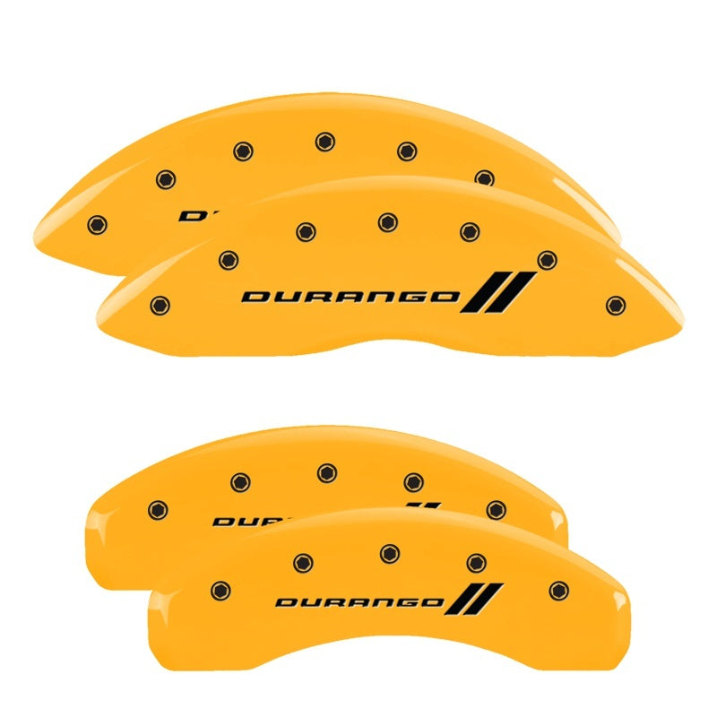 MGP 12204SDGOYL 4 Caliper Covers Engraved Front & Rear 11-18 fits Dodge Durango