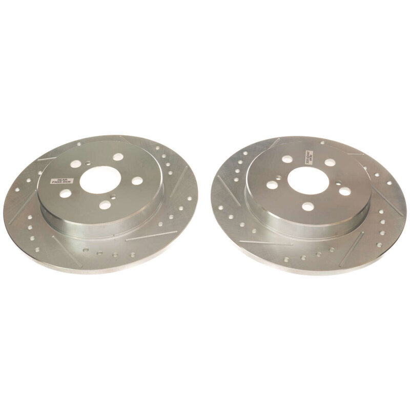 PowerStop fits Toyota 19-20 Corolla Rear Evolution Drilled & Slotted Rotors -