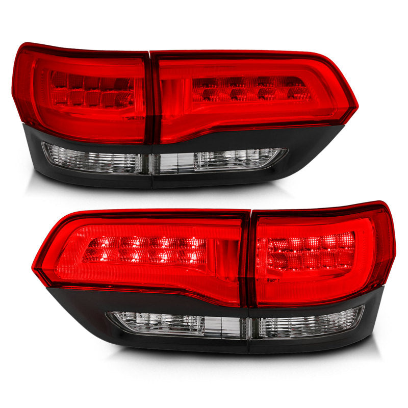 ANZO 311268 2016 fits Jeep 14-20 Grand Cherokee LED Taillights Red/Clear