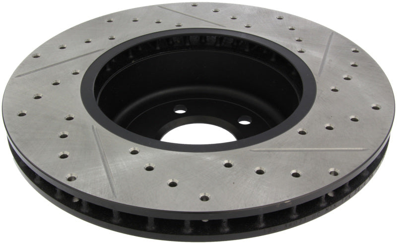 Stoptech 127.34071R 08-09 BMW 535 Series / 04-09 545i/550i/645Ci/650i Slotted & Drilled Right Front Rotor