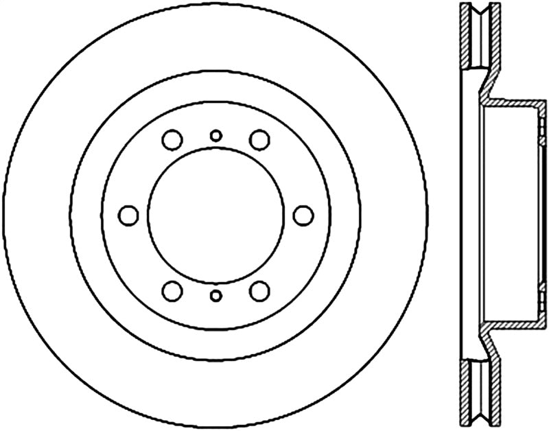 Stoptech 126.44174CSL 15-17 fits Lexus GX Front Slotted Left Cryo Rotor