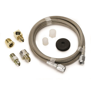 AutoMeter 3235 Autometer Braided Stainless Steel Line #3 Dia. 4ft Length -3AN and 1/8in NPTF Fittings