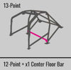 Cusco 164 290 W13 SFTY21 2-Pssgr 13-Point BLK DASH-THRU Roll Cage fits Subaru 93-00 Toyota Supra JZA80(S/O/No Cancel)