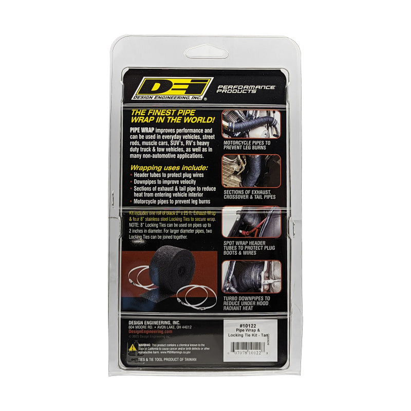 DEI  10122 Exhaust Wrap Kit - Pipe Wrap and Locking Tie - Tan
