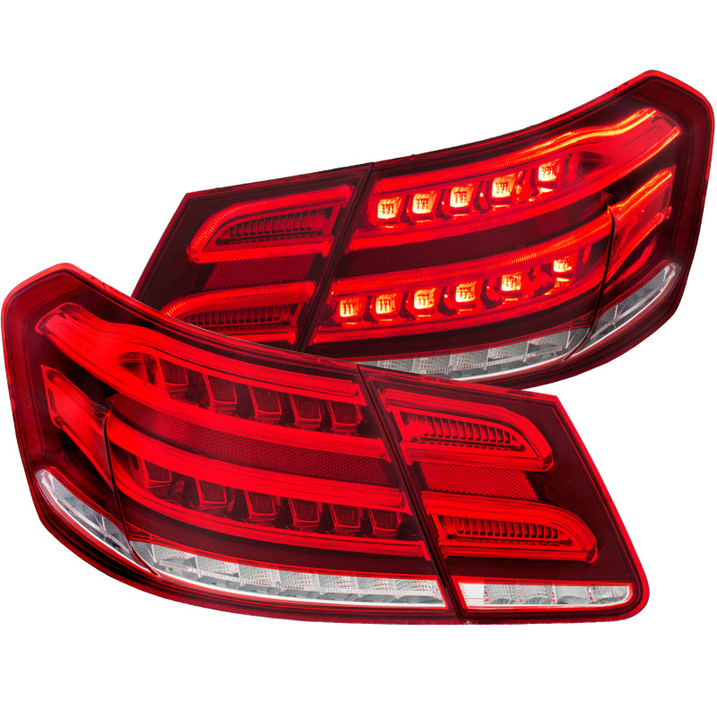 ANZO 321331 2013 Mercedes Benz E Class W212 LED Taillights Red/Clear