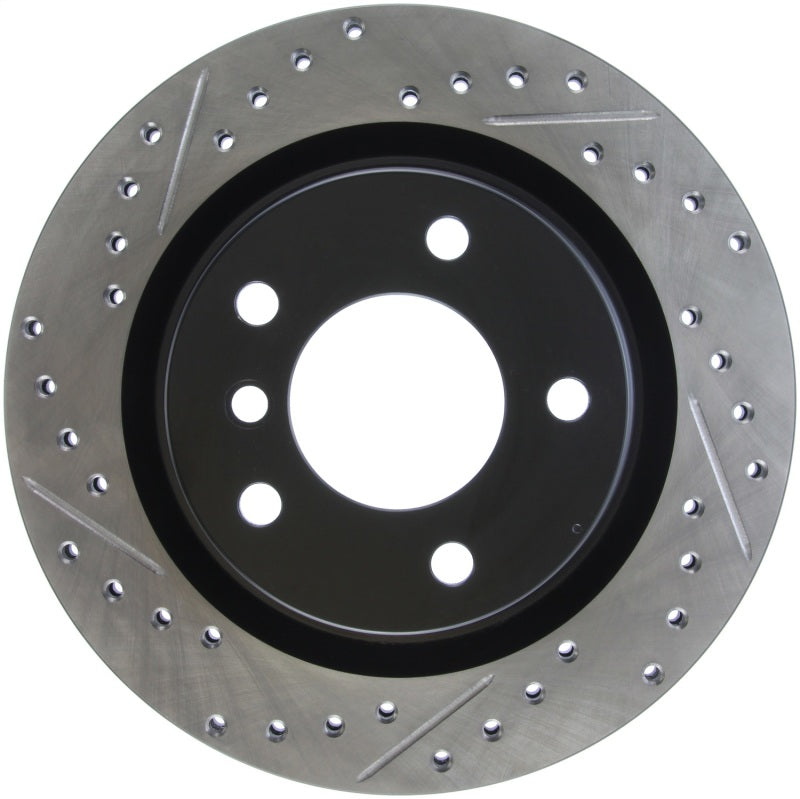 Stoptech 127.34078R 06 BMW 325 / 07-09 BMW 328 Slotted & Drilled Right Rear Rotor