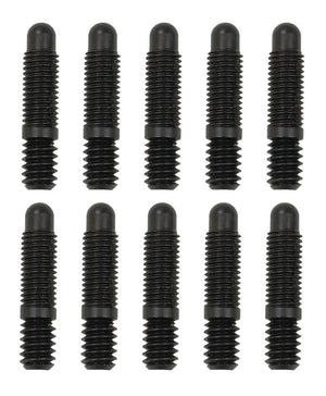 Moroso 38835 Bullet Nose Black OX Studs - 1/4-20 X 1/4-28 X 1 3/16 (10 Pack)