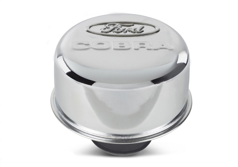 fits Ford 302-225 Racing Chrome Breather Cap w/ fits Ford fits Cobra Logo