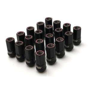 Wheel Mate HR5007BR Muteki HR50 Open End Lug Nuts - Black w/ Red Ring 14x1.50