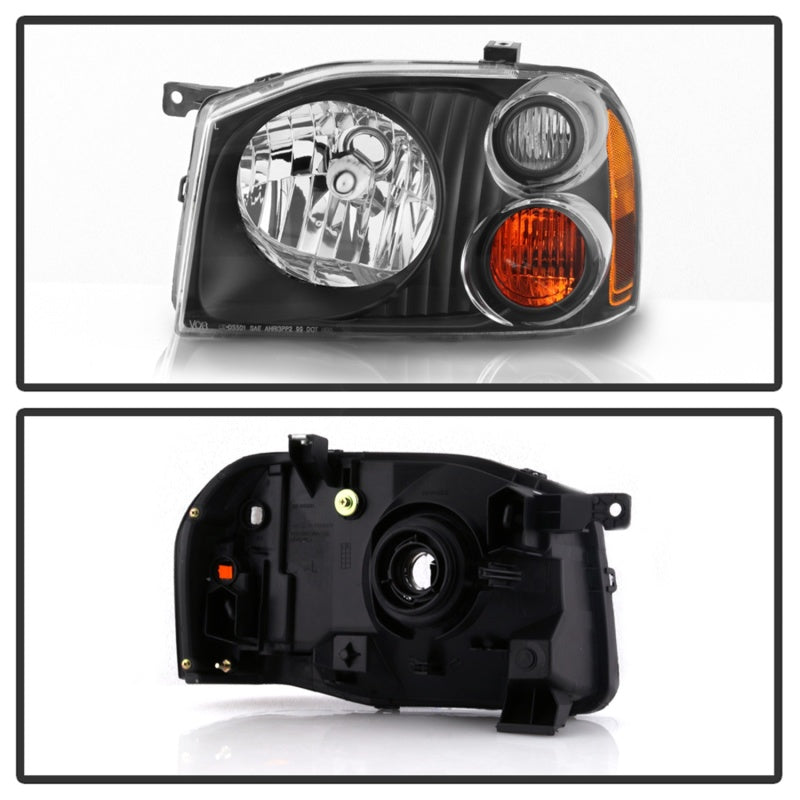 xTune 9042768 01-04 fits Nissan Frontier OEM Headlights - Black (HD-JH-NF01-AM-