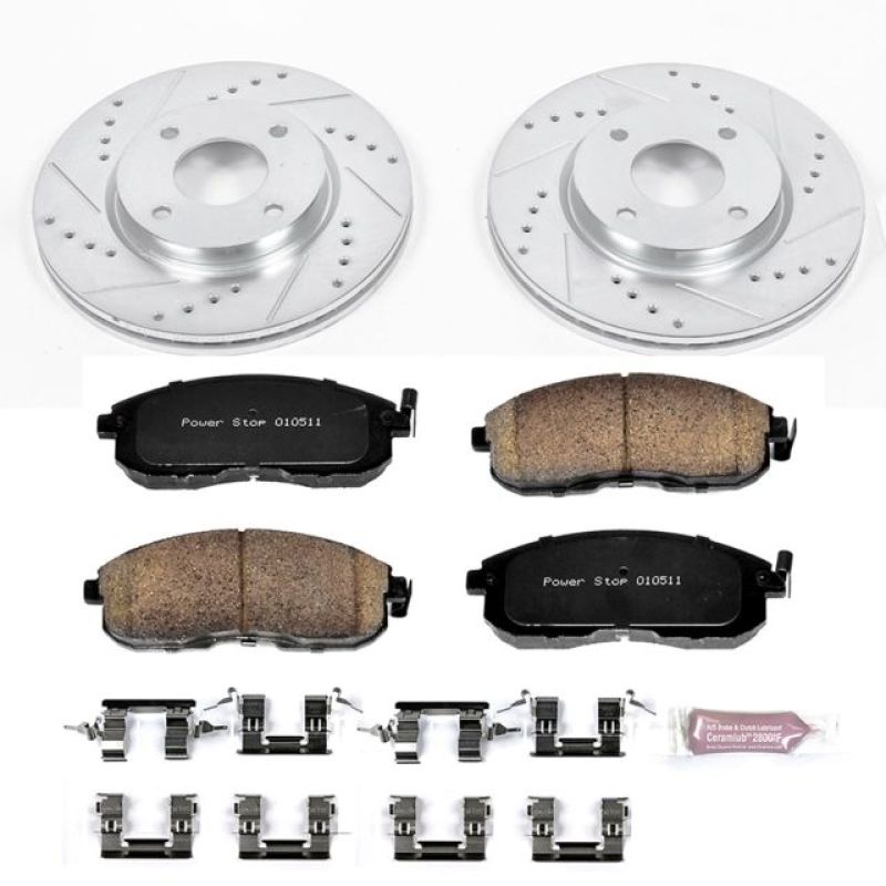 PowerStop K5817 fits Nissan 09-14 Cube Front Z23 Evolution Sport Brake Kit