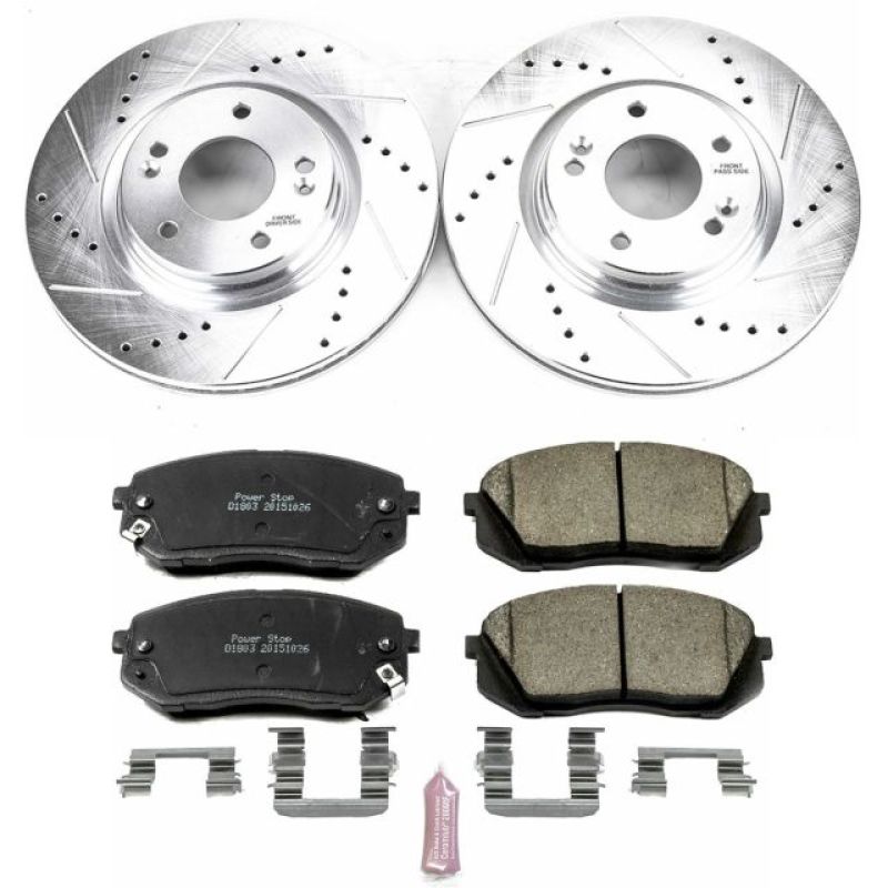 PowerStop K6982 fits Hyundai 15-16 Sonata Front Z23 Evolution Sport Brake Kit