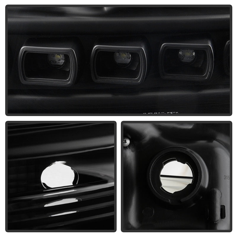 Spyder 5086013 fits Ford 11-16 Super Duty Projector Headlights LEDHalo DRL All