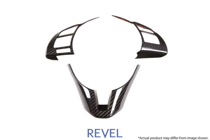 Revel 1TR4GT0BM02 GT Dry Carbon Steering Wheel Insert Covers 14-17 fits Mazda Ma