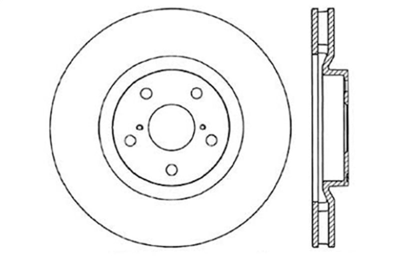 Stoptech 128.44103L 93-98 fits Toyota Supra Turbo Drilled Left Front Rotor
