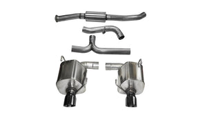 CORSA Performance 14865BLK Corsa 08-10 fits Subaru Impreza WRX Sedan 2.5L Turbo Manual 3in Sport Cat-Back Exhaust w/4in Blac