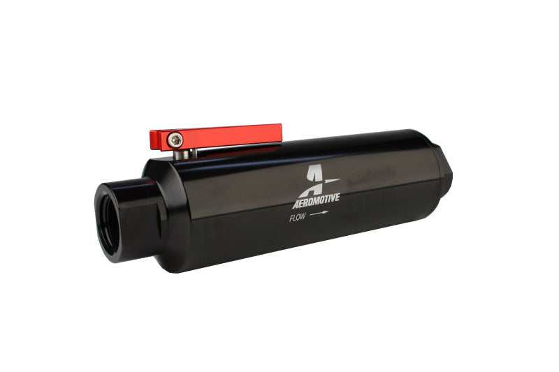 Aeromotive  12332 In-Line AN-12 Filter w/Shutoff Valve 100 Micron SS Element - B