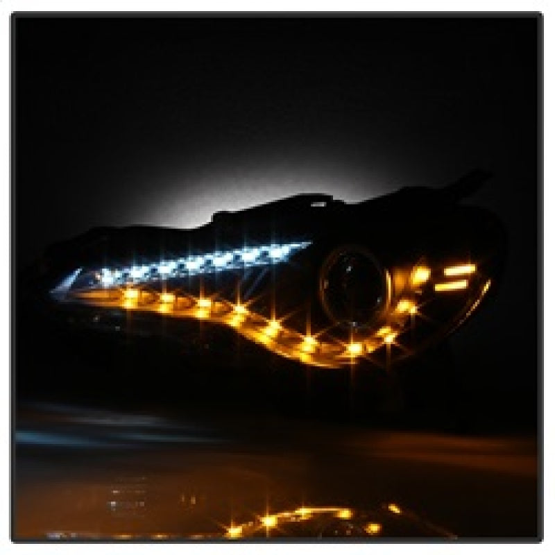 Spyder 5075413 fits Scion 12-14 FRS Projector Headlights DRL LED Black PRO-YD-S