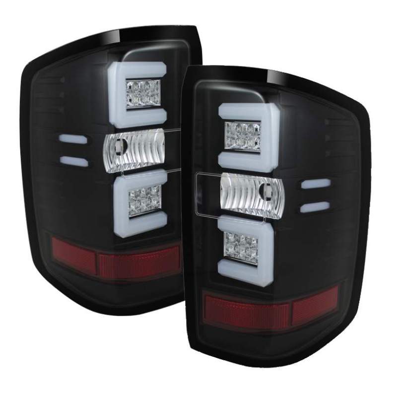 Spyder 5079985 fits Chevy 14-16 1500 Light Bar LED Tail Lights Blk ALT-YD-CS14-