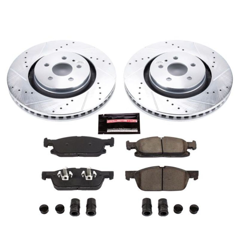 PowerStop K7143 fits Ford 15-19 Edge Front Z23 Evolution Sport Brake Kit