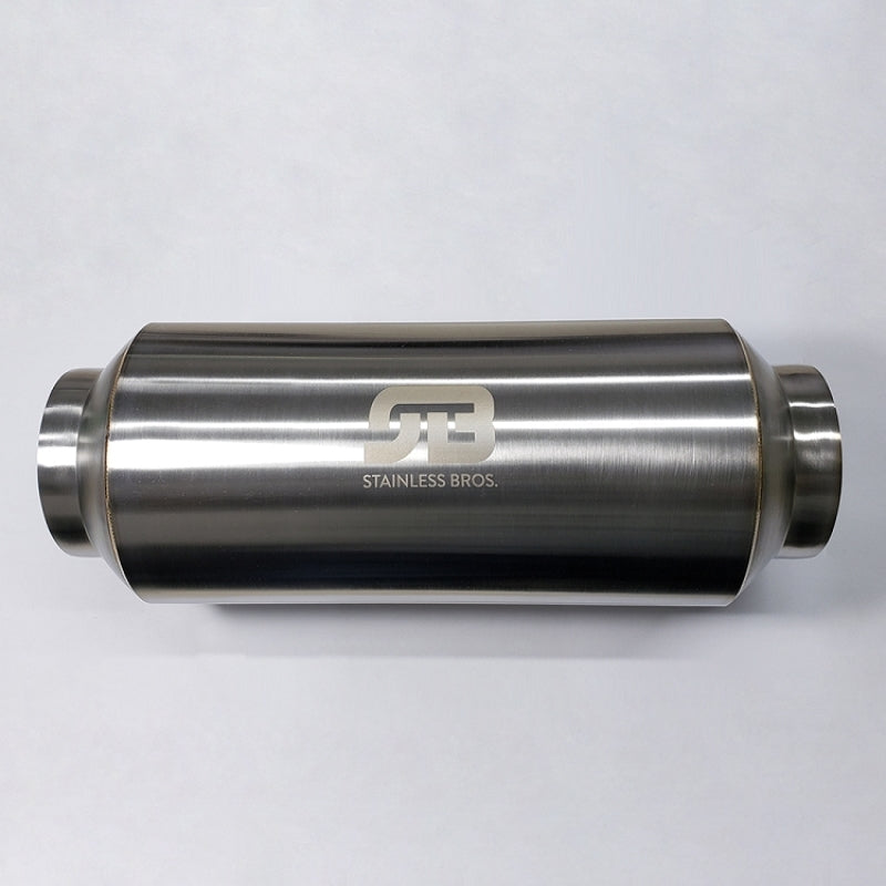 Stainless Bros 615-06323-0000 2.50in x 17in OAL Lightweight Muffler - Matte Fini