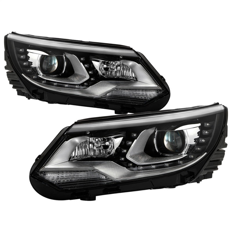 Spyder 9948527 VW Tiguan LED/DRL Projector Headlights Chrome PRO-JH-VWT12-LED-C