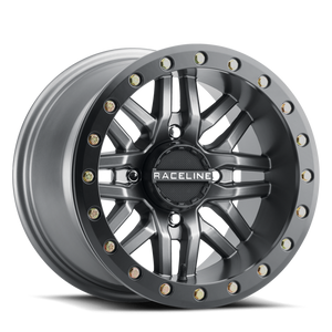 Raceline A91G-57037-52 A91G Ryno 15x7in/4x137 BP/10mm Offset/110.18mm Bore - Gun