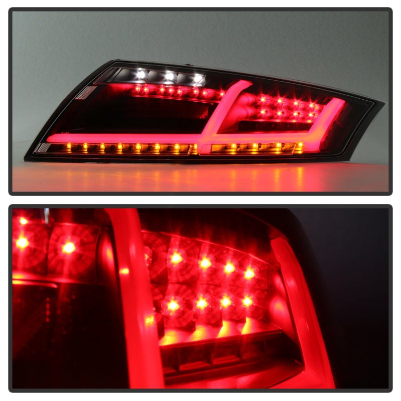 Spyder 5081674 fits Audi 07-12 TT LED Tail Lights Black ALT-YD-ATT07-LED-BK