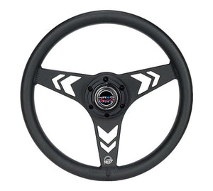 NRG RST-070-BK RST-070-BK Aluminum Steering Wheel 330mm - Arow Cutout -