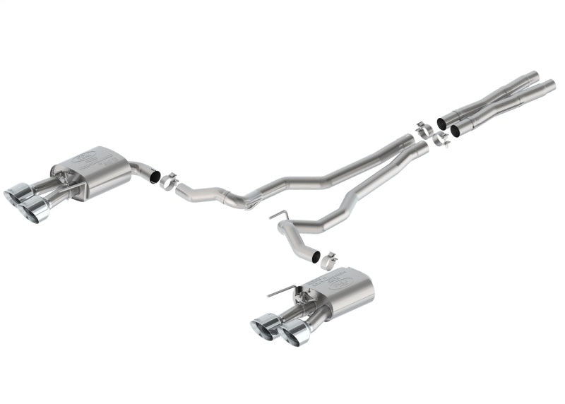 fits Ford Racing M-5200-M5SCVA 2024 Mustang 5.0L Sport Cat-Back Exhaust W/Valance - Chrome Tips