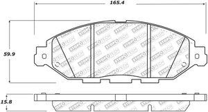 Stoptech 305.1649 13-19 Nissan Pathfinder Street Select Brake Pads - Front
