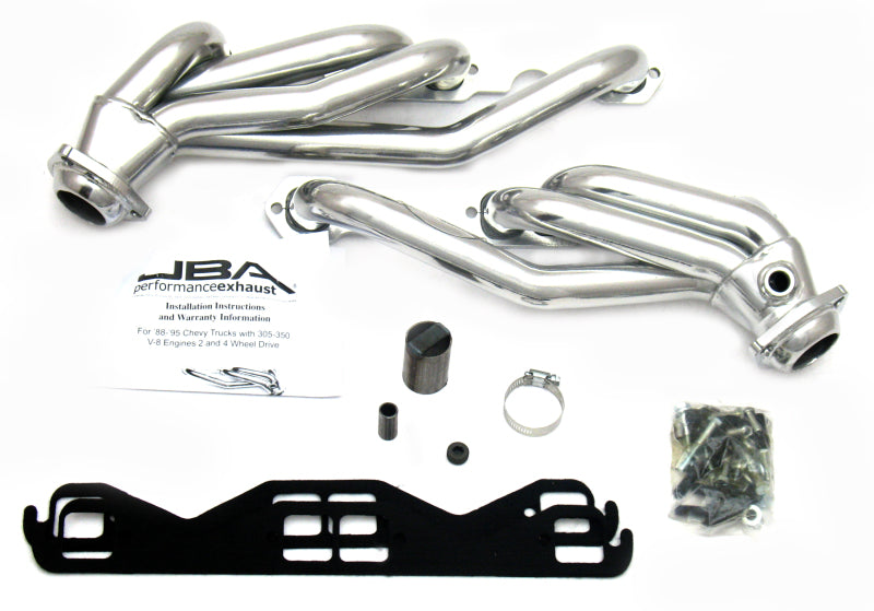 JBA 1830SJS GM Truck 5.0L/5.7L SBC w/o A.I.R. 1-1/2in Primary Silver Ctd Cat4Ward Header