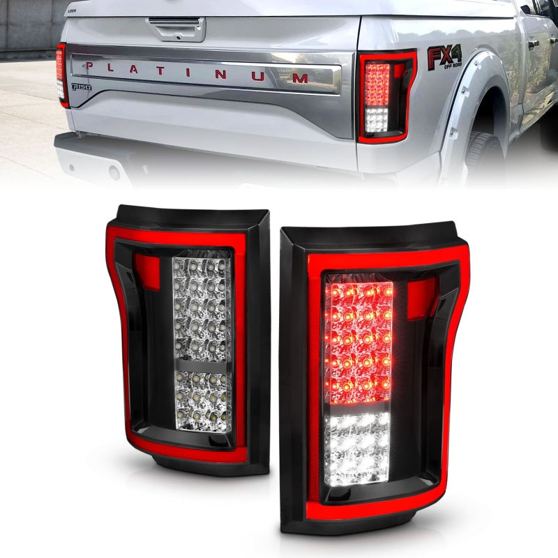 ANZO 311262 2016 fits Ford 15-20 F-150 LED Taillights Red/Clear