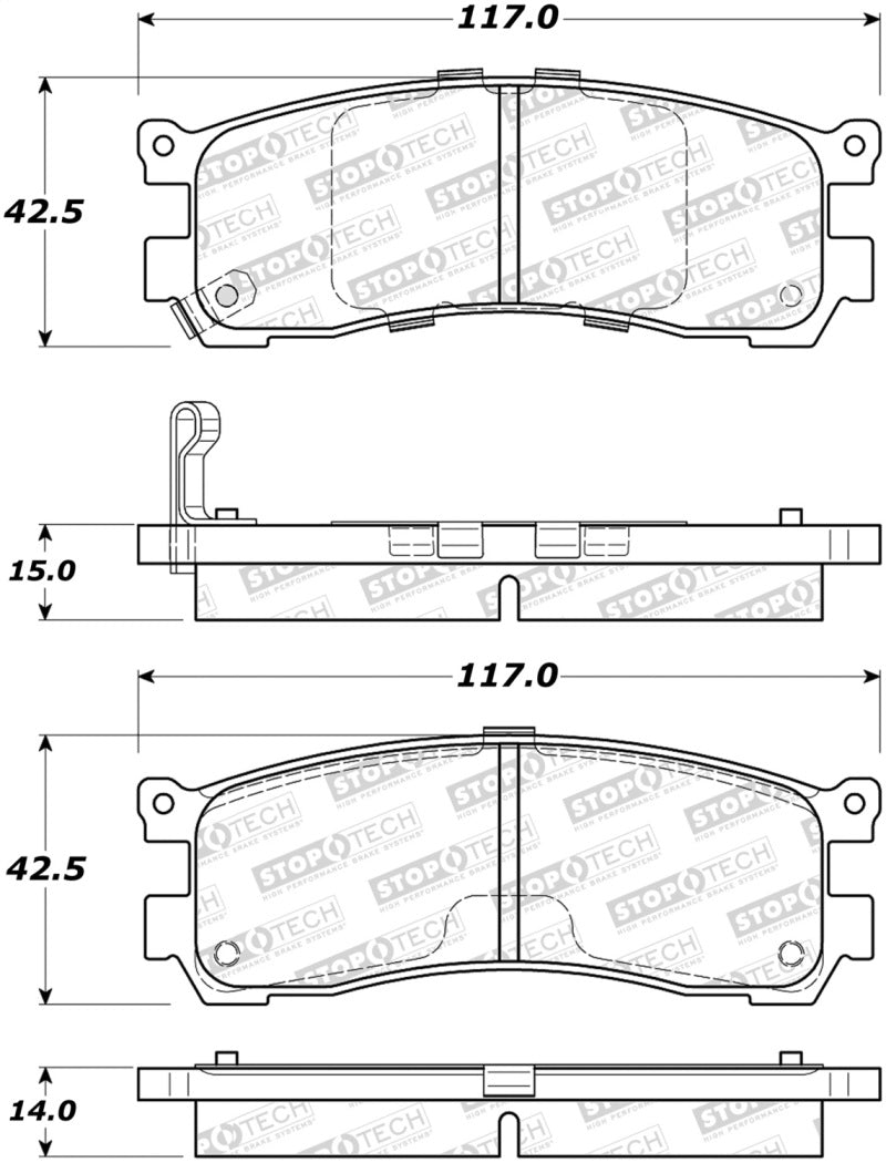 Stoptech 308.05531 Street Brake Pads - Rear
