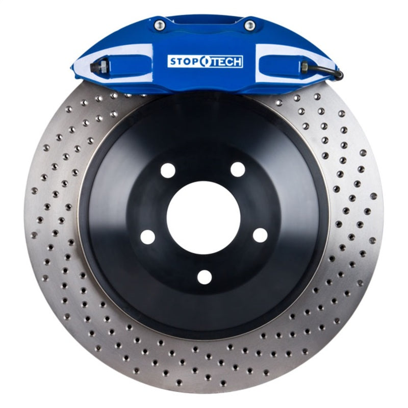 StopTech 82.895.5N00.22 2015 VW GTI Front BBK w/ Blue ST-41 Caliper Drilled 328X25 1pc Rotor