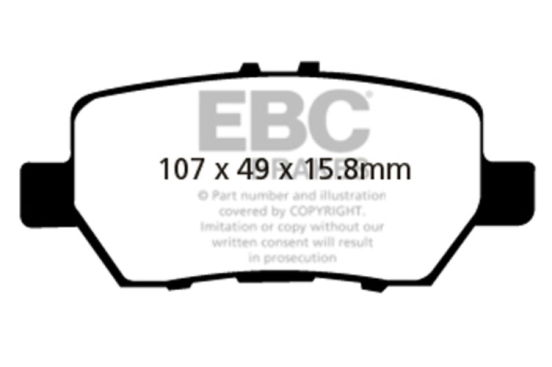 EBC DP21736 fits Acura 05-08 RL 3.5 Greenstuff Rear Brake Pads