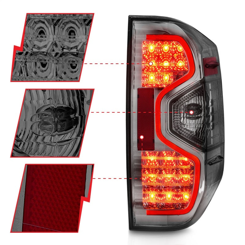 ANZO 311234 2015 fits Toyota 14-20 Tundra LED Taillights Smoke