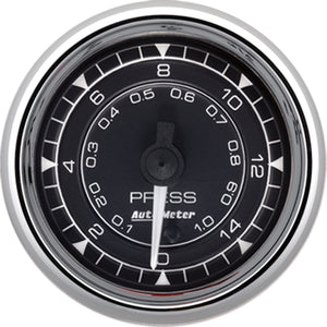 AutoMeter 9762 Autometer Chrono 2-1/16in 15PSI Digital Stepper Motor Pressure Gauge - Chrome