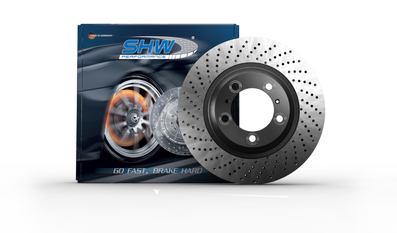 SHW Performance PFR39966 SHW 99-08 fits Porsche 911 Carrera w/o Ceramic Brakes Right Front Drilled MB Brake Rotor (99635140601)